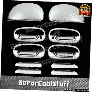 N[bL tH[hGNXyfBV97-02̏ꍇ4DrsnhW / Pskh +~[Lbv2PcN[Jo[ For Ford Expedition 97-02 4Drs Handle W/Pskh+Mirror Cap 2Pc Chrome Covers
