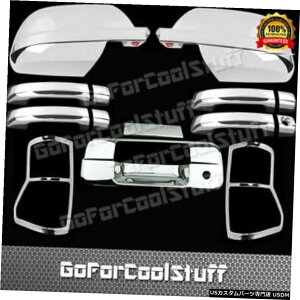 N[bL Chrome Mirror Door Tailgate Taillight Cover For Toyota Tundra Crew Max 2007-2009