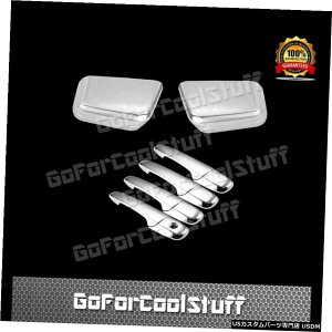 �N���[�����b�L Fit: 2007 08 09 2010 FORD EDGE Combo 2 TOP Mirrors + 4 Door Handles Chrome Cover �y���s�A���i�z