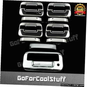 N[bL For Ford 04-14 F-150 Chrome 4 Door Handle W/O Pskh W/Keypad +Tailgate Cover W/Kh