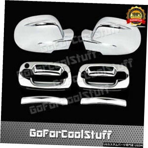 N[bL For Chevy Silverado 99-06 2 door Handle W/O Psgkh+Full Mirror 2Pc Chrome Covers
