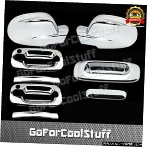 N[bL 00-06 For Chevy Silverado Full Mirror+2Drs W/Psgkh+Tailgate Chrome Covers