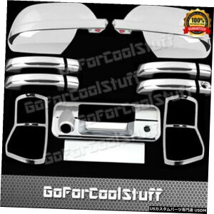 N[bL For Toyota Tundra Crew Max 2007-2009 Chrome Mirror Door Tailgate lights Covers
