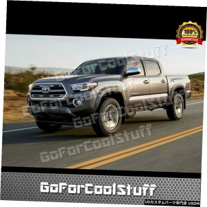 N[bL FOR 2016-2017 TOYOTA TACOMA 2 TOP Half Mirror Chrome Cover Quality Chrome Cap