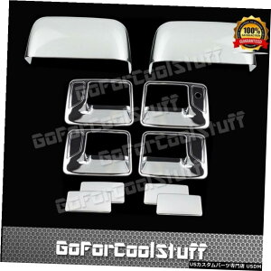 N[bL FOR FORD F-250/350 08-16 4DRS handle w/o PSKH+Tophalf mirror 2pc CHROME COVERS
