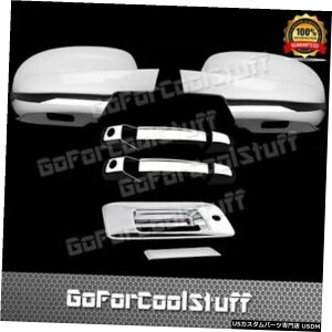N[bL For 07-13 Chevy Silverado Full Mirror+2Drs W/Psgkh+Tailgate Chrome Covers