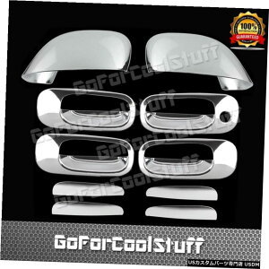N[bL For Dodge Charger 2006 07 08 09 10 4Drs Handle W/O Pskh+Mirror 2Pc Chrome Covers