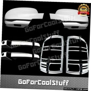 �N���[�����b�L GMC 2007-2013 Sierra 2Drs W / Psh +�t���~���[+�e�[�����C�g�N���[���J�o�[�̏ꍇ For GMC 2007-2013 Sierra 2Drs W/Psh+Full Mirror+Tail Light Chrome Covers