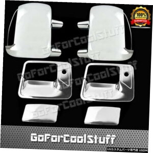 N[bL tH[hF-250 / 350 99-07p2DrsnhW / Psgkh +~[W /M2PcN[Jo[ For Ford F-250/350 99-07 2Drs Handle W/Psgkh+Mirror W/Signal 2Pc Chrome Covers