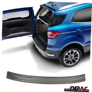 N[bL Fits Ford EcoSport 2018-2020 Dark Chrome Rear Bumper Guard Trunk Sill Protector