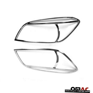 �N���[�����b�L Chrome Headlight Bezel Trim Overlay Frame 2 Pcs Fits Toyota RAV4 2006-2008 �y���s�A���i�z
