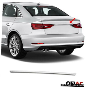 �N���[�����b�L Chrome Tailgate Trunk Moulding Trim Steel for Audi A3 8V Sedan 2013-2020 �y���s�A���i�z
