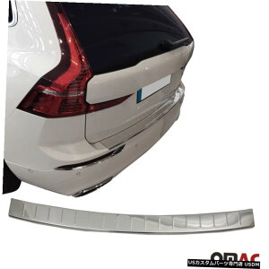 N[bL Fits Volvo XC60 2018-2021 Chrome Rear Bumper Guard Trunk Sill Protector S.Steel