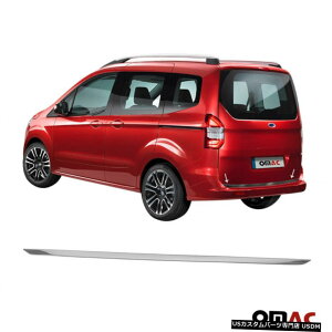�N���[�����b�L Dark Chrome Rear Lower Tailgate Trunk Door Trim for Ford Tourneo Courier 2014-20 �y���s�A���i�z