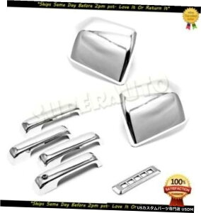 N[bL CHROME MIRROR+4DR HANDLES NO SM KH+KEYPAD COVER FOR 2015 2016 2017 FORD F-150