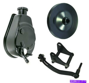 Power Steering Pump �p���[�X�e�A�����O�|���v�v�[���[�u���P�b�gBLACK�V�{���[�T�M�m�[P�|���v305 327 350 400 Power Steering Pump Pulley Bracket BLACK Chevy Saginaw P Pump 305 327 350 400 �y���s�A���i�z