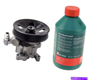Power Steering Pump �p���[�X�e�A�����O�|���v+ 1L�v���~�A�������Z�f�X�̂��߂̍�������Febi�h�C�c Power Steering Pump + 1L Premium Synthetic Fluid Febi Germany for Mercedes �y���s�A���i�z
