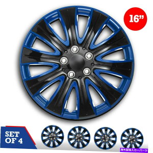Wheel Covers Set of 4 4̃zC[LbṽZbg16" SWISS DRIVEzC[Jo[ wTAMPAx BLACKBLUE ABSȈՃCXg[ Set of 4 Hubcaps 16" SWISS DRIVE Wheel CovergTAMPAhBLACK & BLUE ABS Easy Install