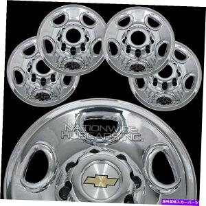 Wheel Covers Set of 4 4�V�����V���o���[�h�T�o�[�o��16 8���O�N���[���z�C�[���X�L���n�u�A�����Z���^�[�J�o�[�L���b�v 4 New Silverado Suburban 16 8 Lug Chrome Wheel Skins Hub Caps Rim Center Covers �y���s�A���i