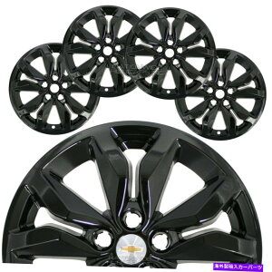 Wheel Covers Set of 4 4�V�{���[�C���p��LT�̂��߂�2016����18�u���b�N18 �z�C�[���X�L���̃t�������n�u�L���b�v�J�o�[ 4 for Chevrolet Impala LT 2016-18 Black 18 Wheel Skins Full Rim Covers Hub Caps �y���s�A���i�z