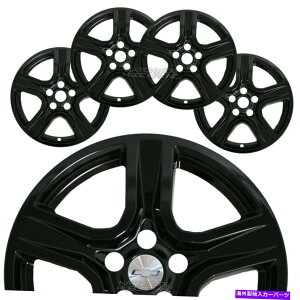 Wheel Covers Set of 4 4�̃t�B�b�g�V�{���[�J�}��LT 2016����2021�u���b�N18 �z�C�[���X�L���n�u�A�����J�o�[�L���b�v 4 fits Chevrolet Camaro LT 2016-2021 Black 18 Wheel Skins Hub Caps Rim Covers �y���s�A���i�z