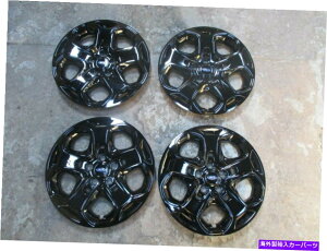 Wheel Covers Set of 4 4uh̐V2010 2011 2012t[W17" zC[Jo[zC[LbvubN70521Zbg 1 Set of 4 Brand New 2010 2011 2012 Fusion 17" Wheel Covers Hubcaps Black 7052