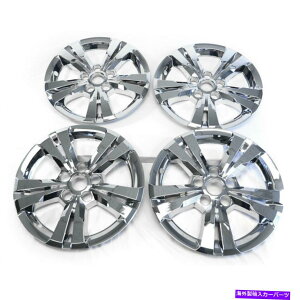 Wheel Covers Set of 4 4 CHROME 17" zC[XLnu͊SȃJo[2010N2017NEQUpA~tBbgLbv 4 CHROME 17" Wheel Skins Hub Caps Full Covers fit Aluminum Rim for 2010-2017 EQU