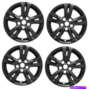 Wheel Covers Set of 4 4 BLACK 17" zC[XLnu͊SȃJo[2010N2017NEQUIpA~tBbgLbv 4 BLACK 17" Wheel Skins Hub Caps Full Covers fit Aluminum Rim for 2010-2017 EQUI