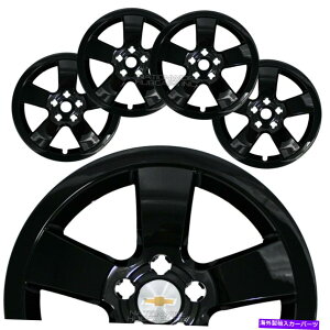 Wheel Covers Set of 4 �V�{���[�N���[�YLT 2011����15�u���b�N16 �z�C�[���X�L���n�u4�́A�t���E�����J�o�[�L���b�v 4 for Chevrolet Cruze LT 2011-15 Black 16 Wheel Skins Hub Caps Full Rim Covers �y���s�A���i�z