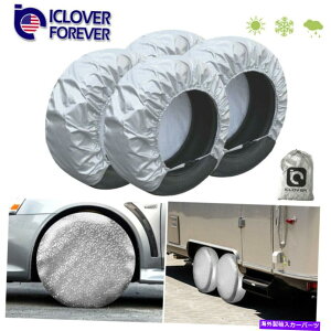 Wheel Covers Set of 4 4zC[^CRVg[[Jy[veN^[28ũZbgh^CJo[v Waterproof Tire Covers Set Of 4 Wheel&Tyre RV Trailer Camper Sun Protector 28''