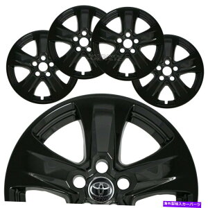 Wheel Covers Set of 4 4�t�B�b�g�g���^�n�C�����_�[2020�N����2021�N�u���b�N18 �z�C�[���X�L���n�u�E�����X�L���J�o�[�L���b�v 4 fit Toyota Highlander 2020-2021 Black 18 Wheel Skins Hub Caps Rim Skin Covers �y���s�A