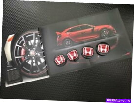Wheel Covers Set of 4 本物のOEM HONDA 2017シビックTYPE R FK8 RED Hホイールセンターキャップカバー（4組） GENUINE OEM HONDA 2017 CIVIC TYPE R FK8 RED H WHEEL CENTER CAP COVER (SET OF 4)