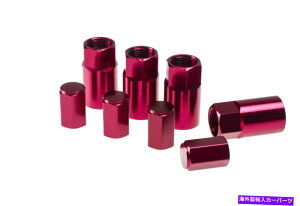 Wheel Covers Set of 4 zC[CgTPMS^CouJo[Lbv4̃bhA}Cgjo[TZbǧs Wheel Mate TPMS Tire Valve Stems Covers & Caps Red Anodize Universal Set of 4
