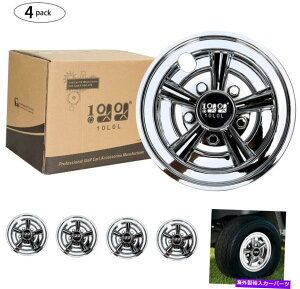 Wheel Covers Set of 4 10L0LStJ[gzC[EZGOANuJ[A4̃}n8C`Zbĝ߂̃nuLbvJo[ 10L0L Golf Cart Wheel Covers Hub Caps for EZGO, Club Car, Yamaha 8 inch Set of 4