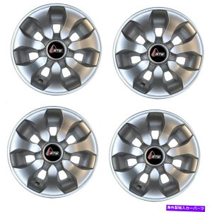 Wheel Covers Set of 4 4StJ[g8" ̃Zbght^[Vo[GTWzC[núAjo[TtBbgLbvJo[ Set of 4 Golf Cart 8" Drifter Silver GTW Wheel Covers Hub Caps Universal Fit