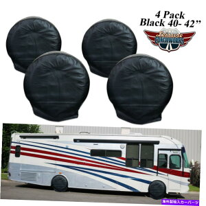 Wheel Covers Set of 4 4 RV�z�C�[���^�C���̃Z�b�g�́A�I�[�g�g���b�N�̎ԃL�����s���O�J�[�L�����s���O�J�[40-42 ���a6B���J�o�[ Set of 4 RV Wheel Tire Covers Auto Truck Car Camper Motorhome 40-42 Diameter 6B