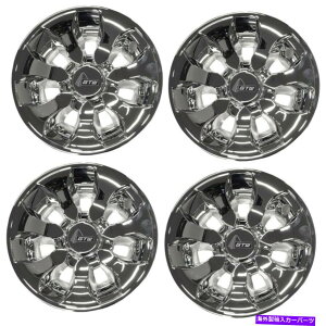 Wheel Covers Set of 4 StJ[g8" ht^[N[GTWzC[́Anu4̃jo[TtBbgZbgLbvJo[ Golf Cart 8" Drifter Chrome GTW Wheel Covers Hub Caps Universal Fit Set of 4