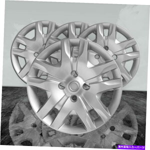 Wheel Covers Set of 4 2010-2012YZg10X|[N16C`ɍ킹4{̃zC[Jo[̃Zbg - Vo[ Set of 4 Wheel Covers to fit 2010-2012 Nissan Sentra 10 Spoke 16 inch - Silver