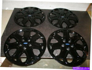 Wheel Covers Set of 4 V2012 2013 2014̃tH[JX41Zbg16" zC[LbvzC[́A7059ubNJo[ 1 Set of 4 New 2012 2013 2014 Focus 16" Hubcaps Wheel Covers Black 7059