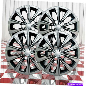 Wheel Covers Set of 4 15-17g^Ĵ߂4tgƃAN[10X|[N16" zC[Jo[̃Zbg Set of 4 Front and Rear Chrome 10 Spoke 16" Wheel Covers for 15-17 Toyota Camry