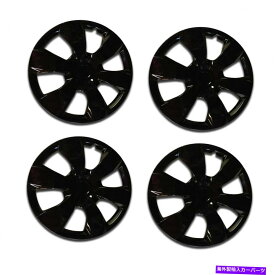 Wheel Covers Set of 4 ユニバーサルホイールカバーABSホイールスキンセットのハブはアイスブラック16「」4の-Setキャップ Universal Wheel Cover ABS Wheel Skins Set Hub Caps Ice Black 16'' -Set of 4
