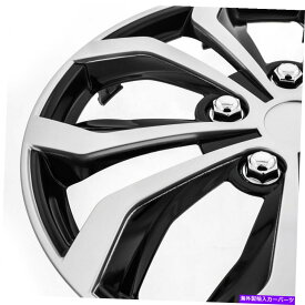 Wheel Covers Set of 4 [4点セット]トヨタ16" スパイダースナップ/クリップオンホイールは、ホイールキャップケースシルバー/ブラックカバー [Set of 4] Toyota 16" Spyder Snap/Clip-on Wheel Covers Hubcaps Case Silver/Black