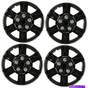 Wheel Covers Set of 4 iICE BLACKjnúAOEMX`[zC[pJo[̓LbvJo[Lbv16" 4 PCZbg 4 PC Set of 16" ( ICE BLACK ) Hub Caps Rim Cover for OEM Steel Wheel Covers Cap