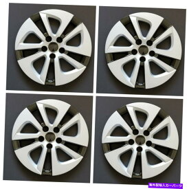 Wheel Covers Set of 4 新しいホイールは、ホイールキャップ4の2016年から2017年トヨタプリウス15" シルバー/ブラックセットフィットカバー New Wheel Covers Hubcaps Fits 2016-2017 Toyota Prius 15" Silver / Black Set of 4