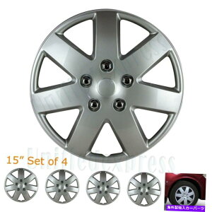 Wheel Covers Set of 4 [4_Zbg]g^15" Xibv/NbvIzC[̓^CEzC[LbvP[XVo[Jo[ [Set of 4] Toyota 15" Snap/Clip-on Wheel Covers Tire Rim Hubcaps Case Silver