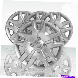 Wheel Covers Set of 4 Vo[ - 2010-2012YZg10X|[N16C`p4{̃zC[Jo[̃Zbg Set of 4 Wheel Covers for 2010-2012 Nissan Sentra 10 Spoke 16 inch - Silver