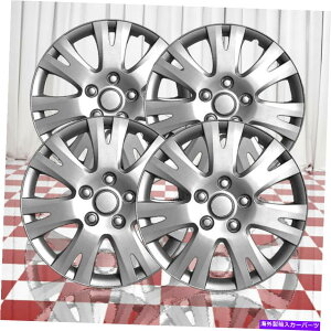Wheel Covers Set of 4 4tgƃAVo[7Xvbg̃ZbǵA913A}c_̂߂16" zC[Jo[̃X|[N6 Set of 4 Front and Rear Silver 7 Split Spoke 16" Wheel Covers for 09-13 Mazda 6