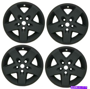 Wheel Covers Set of 4 4�W�[�v�����O���[�}�b�g�u���b�N�z�C�[���X�L�����C�i�[��17 ���J�o�[�̃Z�b�g Set of 4 Jeep Wrangler Matte Black Wheel Skins Liners Covers 17