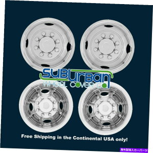 Wheel Covers Set of 4 �t�H�[�h16 8���O�f���A���X�`�[���z�C�[���V�~�����[�^RV��d�������C�i�[�X�L���Z�b�g���J�o�[ Ford 16 8 Lug Dual Steel Wheel Simulators RV Dually Rim Covers Liners Skins SET �y���s�A���i�z