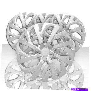 Wheel Covers Set of 4 2017-2019g^J[LÊ߂16X|[NzC[Jo[4 16' Zbg - N[ Set of 4 16' 16 Spoke Wheel Covers for 2017-2019 Toyota Corolla LE - Chrome